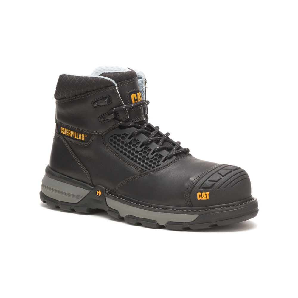 Caterpillar Boots South Africa - Cat Men's Excavator Superlite Cool Cct / Astm/Comp Toe Safety Boots Black JT2837514